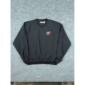 Vintage Bill Elliott #11 Racing Pullover Windbreaker Black XL Made USA NASCAR‎